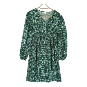 Coolmee Maternity Green Long Sleeve Dress with flower design. Size M
